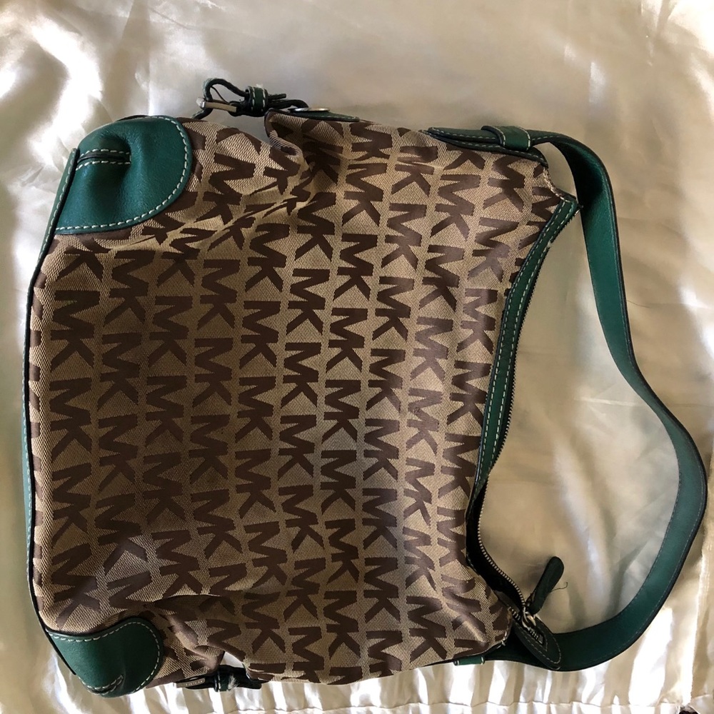 Green Michael Kors Hobo Purse